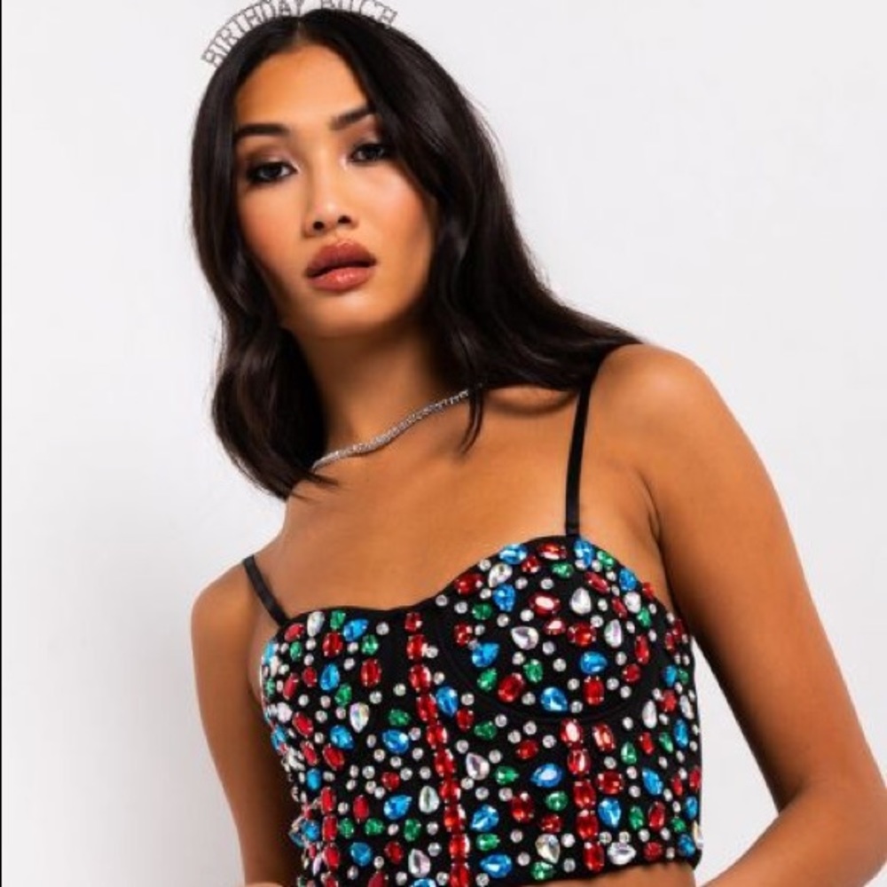 NWT Gemstone Corset Top (Gorgeous!)